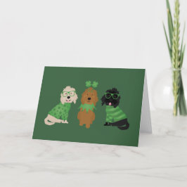 ありがとうSt patricks dayGoldendoodle Dogs サンキューカード