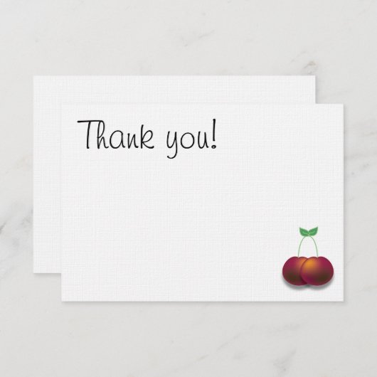 ありがとシンプルうごさくらんぼメモカード 招待状 (正面/裏面)