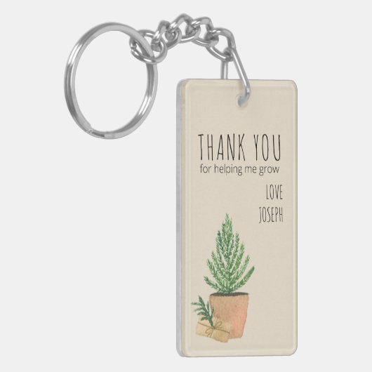 ありがと救済う、鉢植えのもみの木 キーホルダー (正面左)