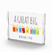 ありがと素晴らしう、かわいくて明るいバンティング- フォトブロック (右)