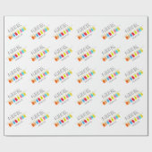 ありがと素晴らしう、かわいくて明るいバンティング- ラッピングペーパー (フラット)