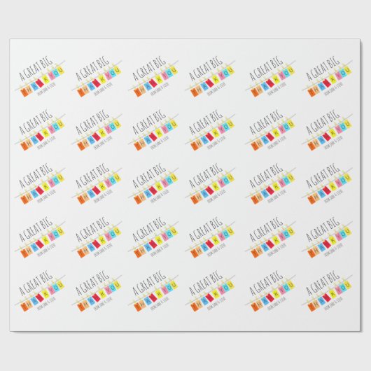 ありがと素晴らしう、かわいくて明るいバンティング- ラッピングペーパー (フラット)