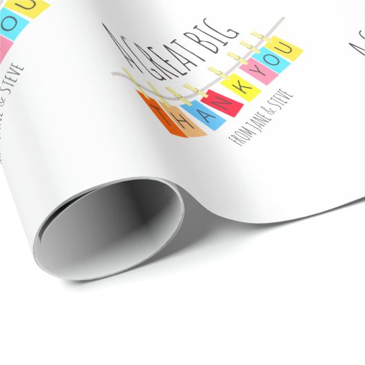 ありがと素晴らしう、かわいくて明るいバンティング- ラッピングペーパー (ロールコーナー)