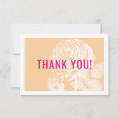 ありがエレガントとうモダンバラフローラベージュ サンキューカード (正面)
