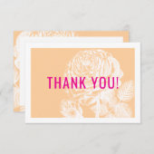 ありがエレガントとうモダンバラフローラベージュ サンキューカード (正面/裏面)