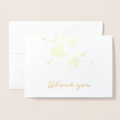 ありがエレガントとう金ゴールド 箔カード (封筒付き正面)