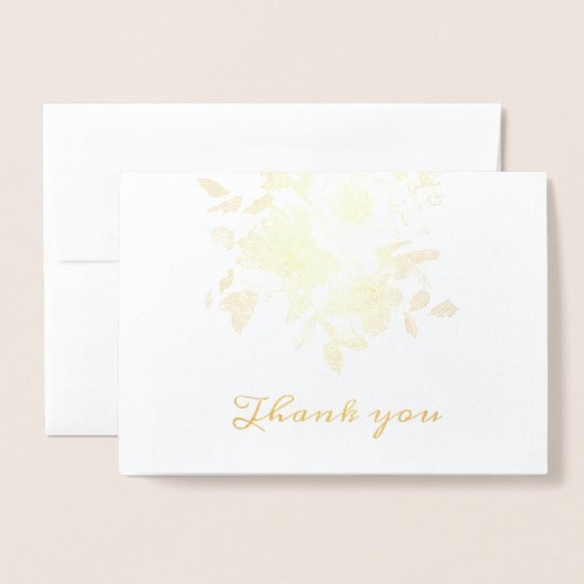 ありがエレガントとう金ゴールド 箔カード (封筒付き正面)