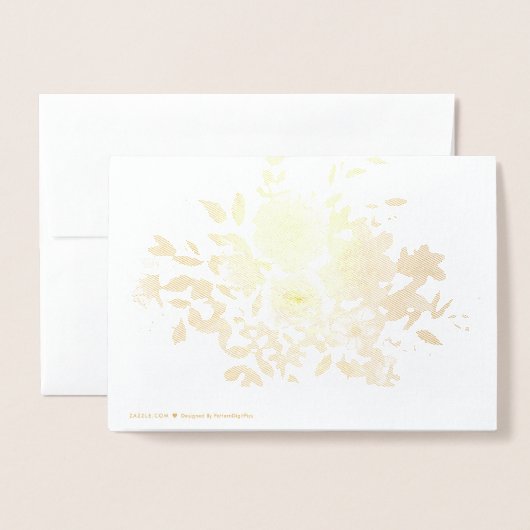 ありがエレガントとう金ゴールド 箔カード (裏面封筒付き)