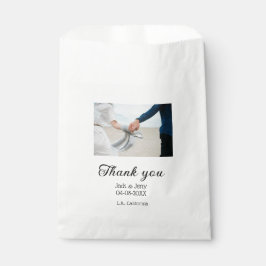 ありがシンプルモダン結婚のカップル名のメッセージ フェイバーバッグ