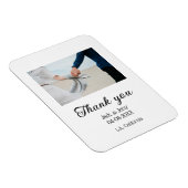 ありがシンプルモダン結婚のカップル名のメッセージ マグネット (右側)