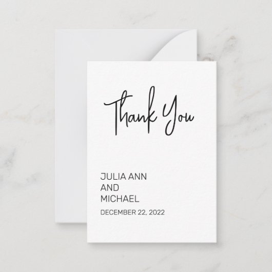 ありがミニマルシンプル結婚いミニマル ノートカード (正面)