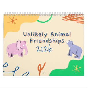ありそうでない動物の友情 2026年 カレンダー
