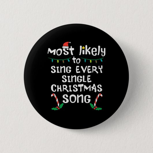ありそうなクリスマスソングクリスマス家族の試合 缶バッジ (正面)