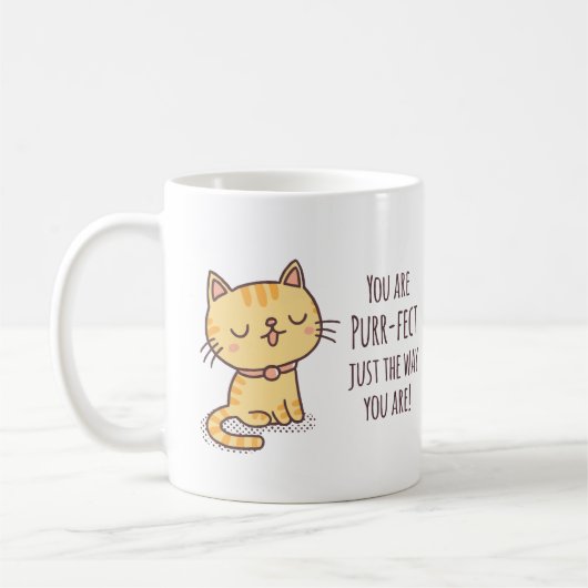ありのままのあなたが大好き 猫 コーヒーマグカップ (左)
