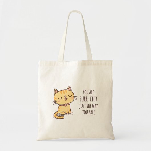 ありのままのあなたがPurrfect 猫パロディ トートバッグ (正面)