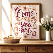 ありのままのあなたで Floral Art Print ポスター