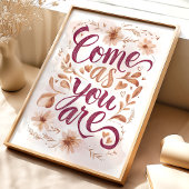 ありのままのあなたで Floral Art Print ポスター