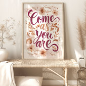 ありのままのあなたで Floral Art Print ポスター
