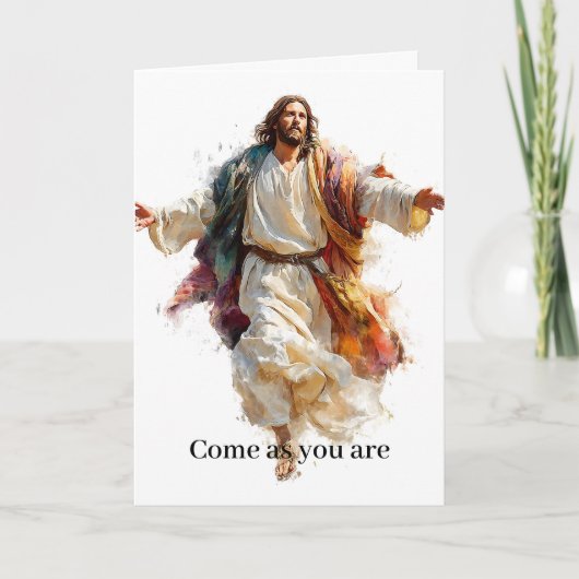 ありのままのあなたで Jesus信仰の励まし カード (正面)