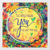 ありのままのあなた“インスピリビティ”ウィンドウクリング ウィンドウサイン (シート)