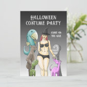 ありのままのハロウィンパーティー招待状 招待状 (スタンド正面)
