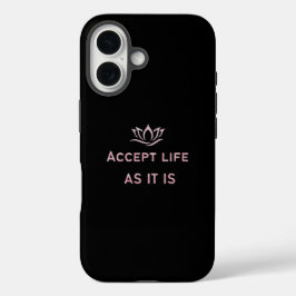 ありのままの人生を受け入れるミニマルケース iPhone 16ケース