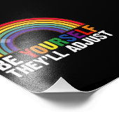 ありのままの自分でいて きっと誰かが理解してくれるLGBTQ レインボー ゲイ プライド フォトプリント (角)