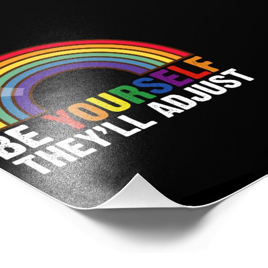 ありのままの自分でいて　きっと誰かが理解してくれるLGBTQ レインボー ゲイ プライド フォトプリント            (角)