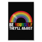 ありのままの自分でいて　きっと誰かが理解してくれるLGBTQ レインボー ゲイ プライド フォトプリント            (正面)