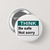 あります安全な残念が考えて下さい 缶バッジ (正面&裏面)