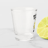 あります幸せな蜂|ののまわりにが心配しないで下さい ショットグラス (左)