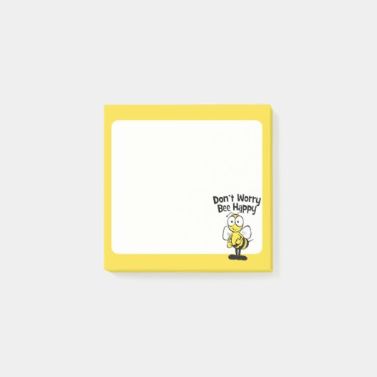 あります幸せな蜂|ののまわりにが心配しないで下さい ポストイット (正面)
