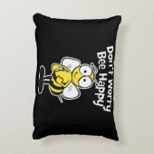 あります幸せな蜂|ののまわりにの黒が心配しないで下さい アクセントクッション (裏面(縦))