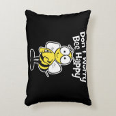あります幸せな蜂|ののまわりにの黒が心配しないで下さい アクセントクッション (正面(垂直))