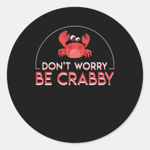 ありますCrabbyおもしろいなカニの恋人が心配しないで下さい ラウンドシール