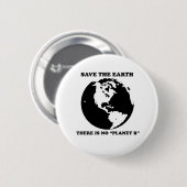 ありません惑星"B "が 缶バッジ (正面&裏面)