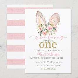 あるうさぎが1歳になるお知らせ - ウサギの耳 招待状