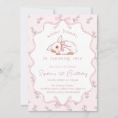 あるうさぎの1歳のデジタル招待状 招待状 (正面)