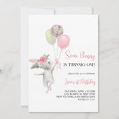 あるうさぎの1歳の誕生日 招待状 (正面)