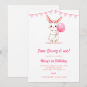 あるうさぎは１歳の招待状、あるうさぎは１歳に 招待状 (正面/裏面)