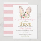 あるうさぎは３つのうさぎ耳に成長している 招待状 (正面/裏面)