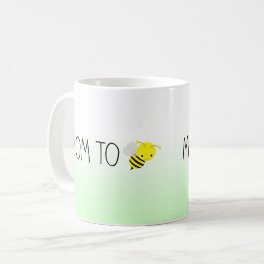 あるお母さんかわいい《昆虫》マルハナバチの緑または黄色 コーヒーマグカップ (正面左)