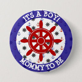 あるお母さん航海のなベビーシャワーボタン 缶バッジ