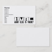 あるか他に何がHVACか。 名刺 (正面/裏面)