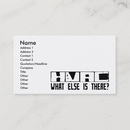 あるか他に何がHVACか。 名刺 (正面)