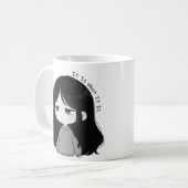 あるがままの自分を肯定するちびキャラガールイラスト コーヒーマグカップ (正面左)