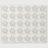 あるためまたはないためことが質問シェークスピアの引用文 ラッピングペーパー (フラット)