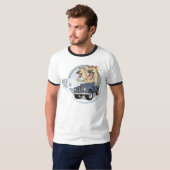 (あるため)野生のロックンロールのハイエナのTシャツを生まれて下さい Tシャツ (正面フル)