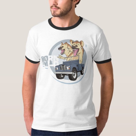 (あるため)野生のロックンロールのハイエナのTシャツを生まれて下さい Tシャツ (正面)