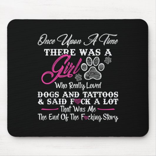 あるとき、女の子と犬の刺青があった マウスパッド (正面)